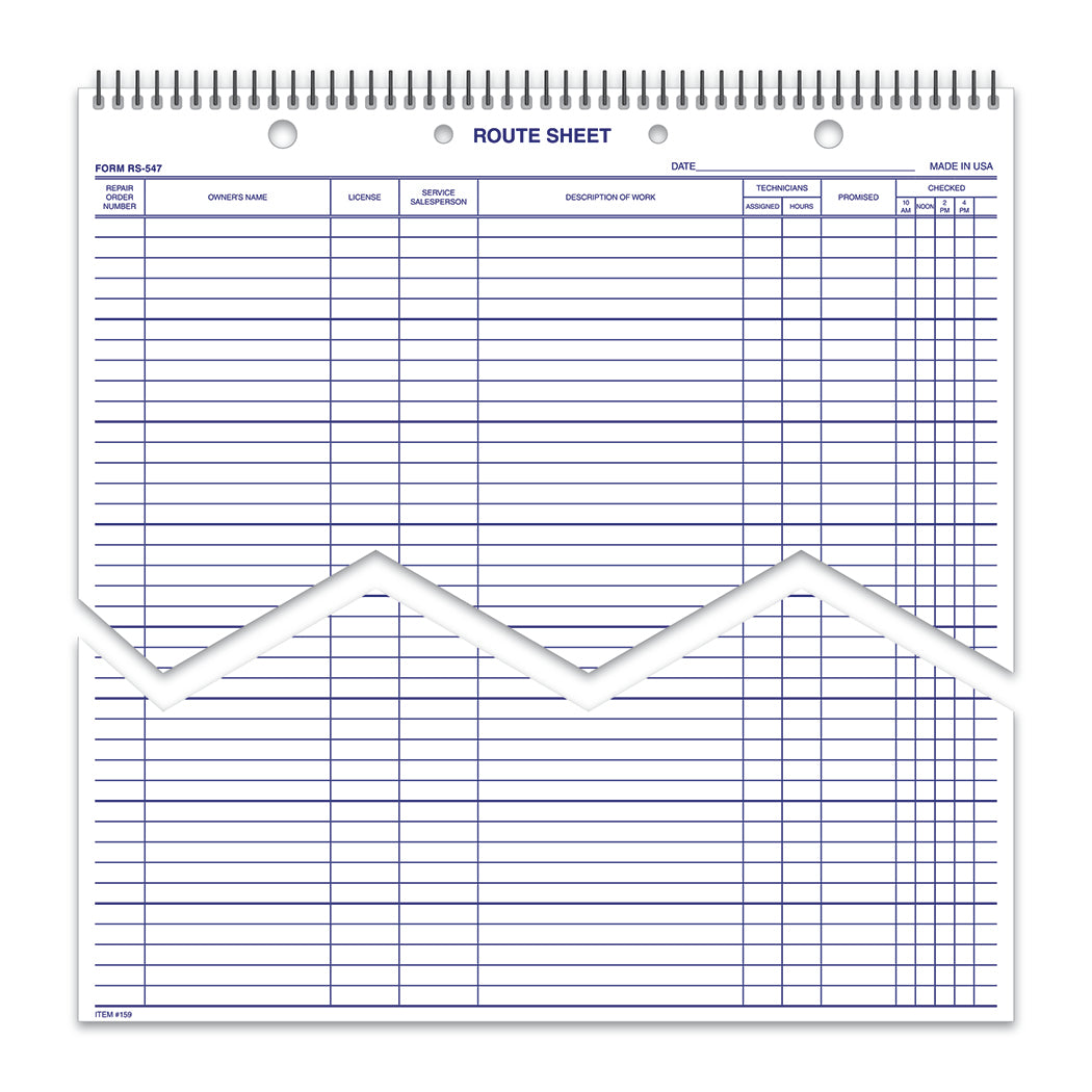 Route Sheets/Appointments - Form #RS-547-SB - flywheelnw.com 