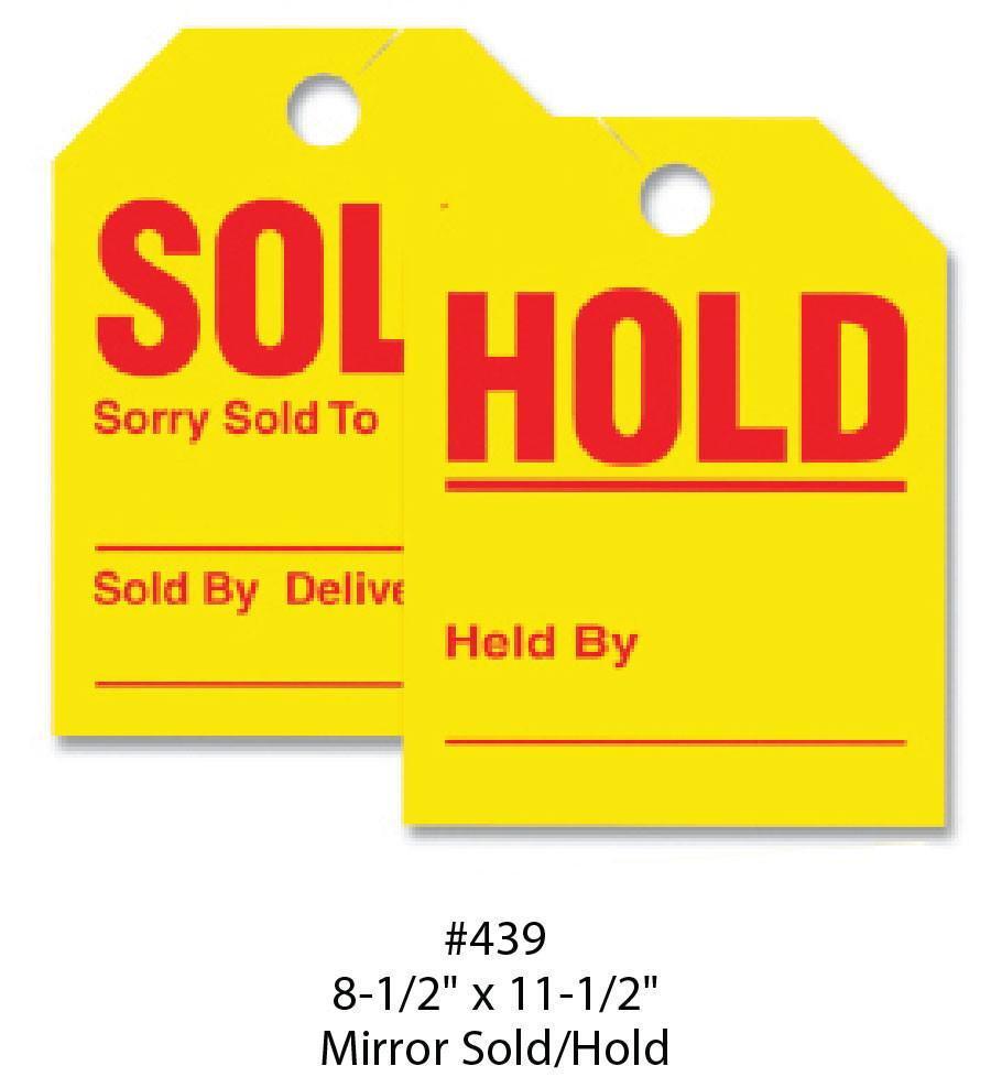 Sold/Hold Tags - Mirror - flywheelnw.com
