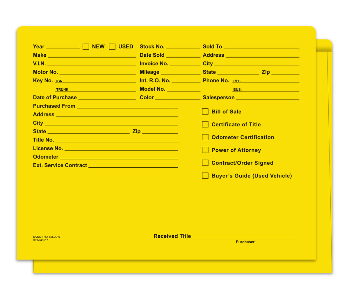 Heavy Duty Deal Envelopes Printed in Yellow; image is a yellow colored deal envelope with black writing on it. www.flywheelnw.com