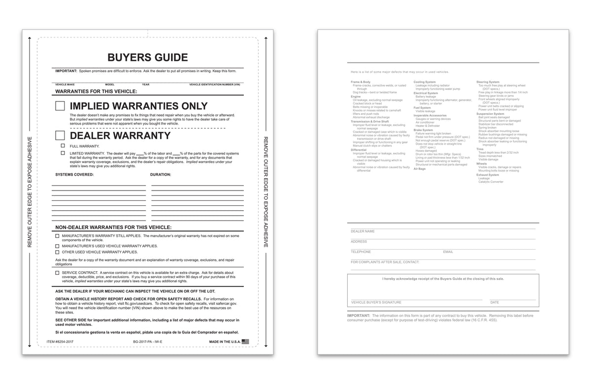1-Part Interior Buyer&#39;s Guide - Implied Warranty
