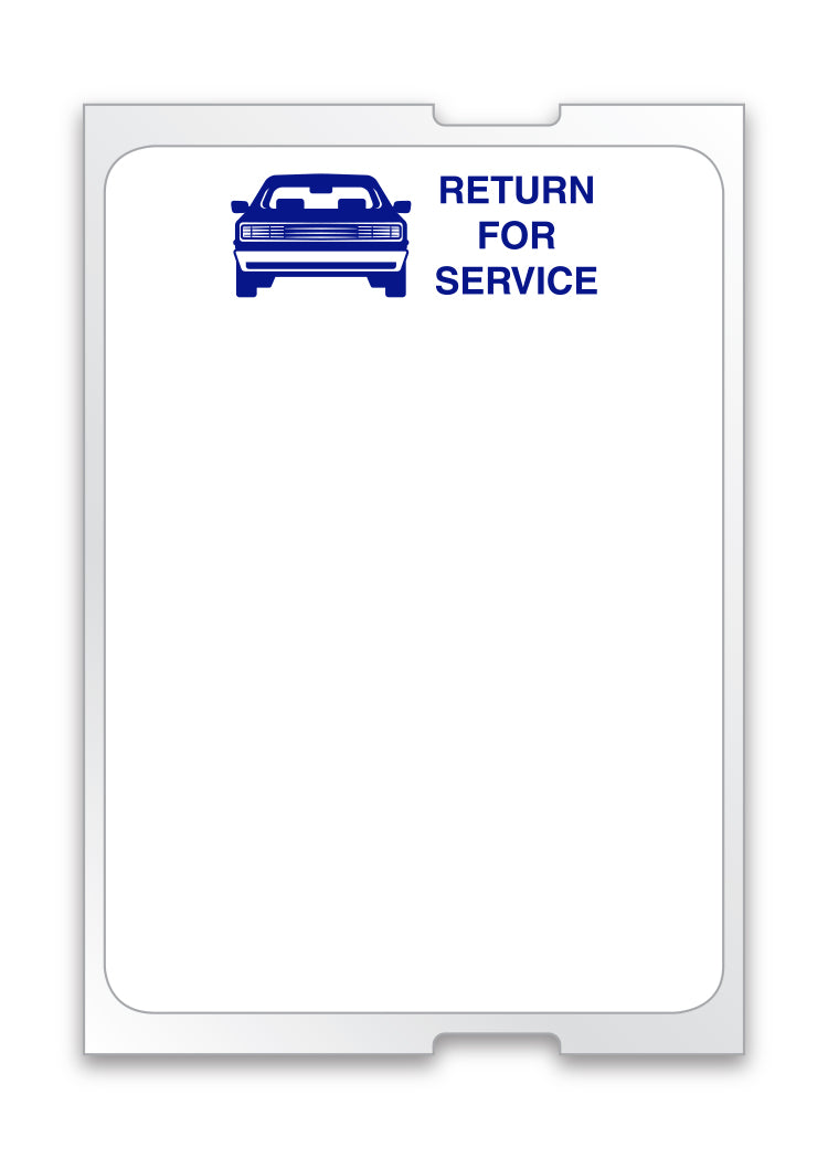 Static Cling Printing System Supplies - &quot;Return for Service&quot; Generic Roll Labels (Large)
