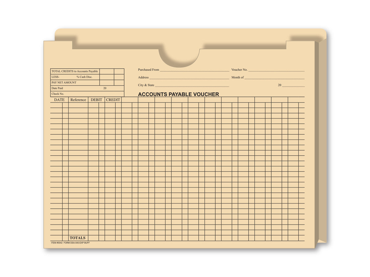 Accounts Payable Voucher Envelopes - 1&quot; Expandable Jacket