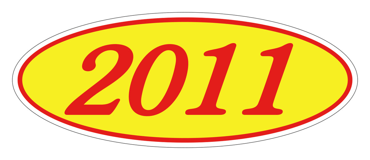 Oval Year Window Stickers