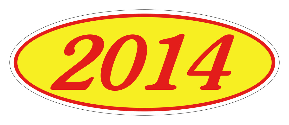 Oval Year Window Stickers