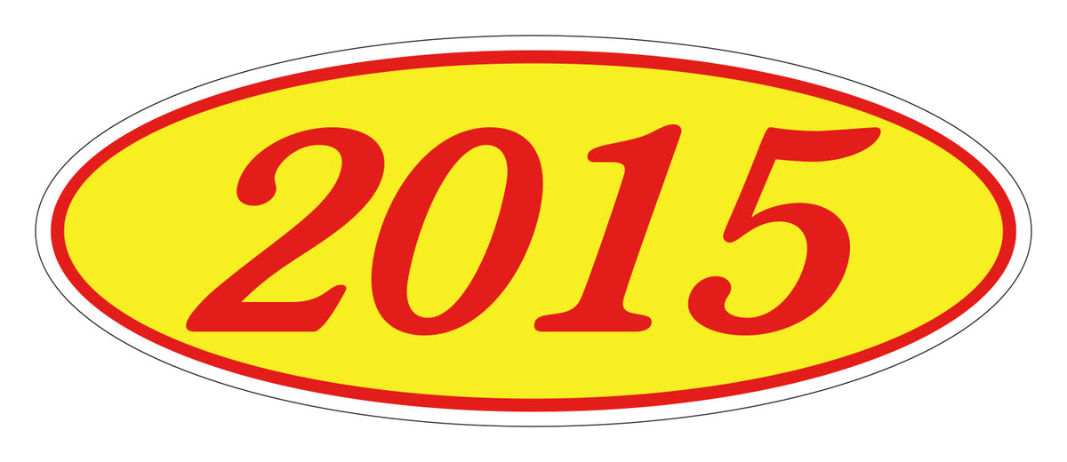 Oval Year Window Stickers