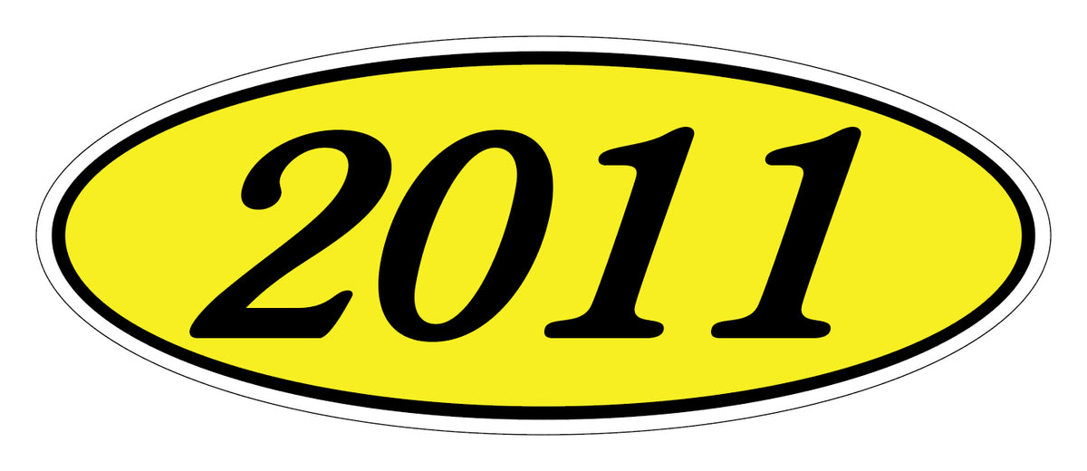 Oval Year Window Stickers