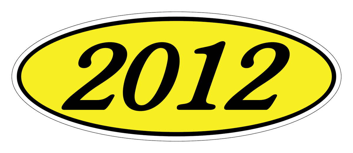 Oval Year Window Stickers