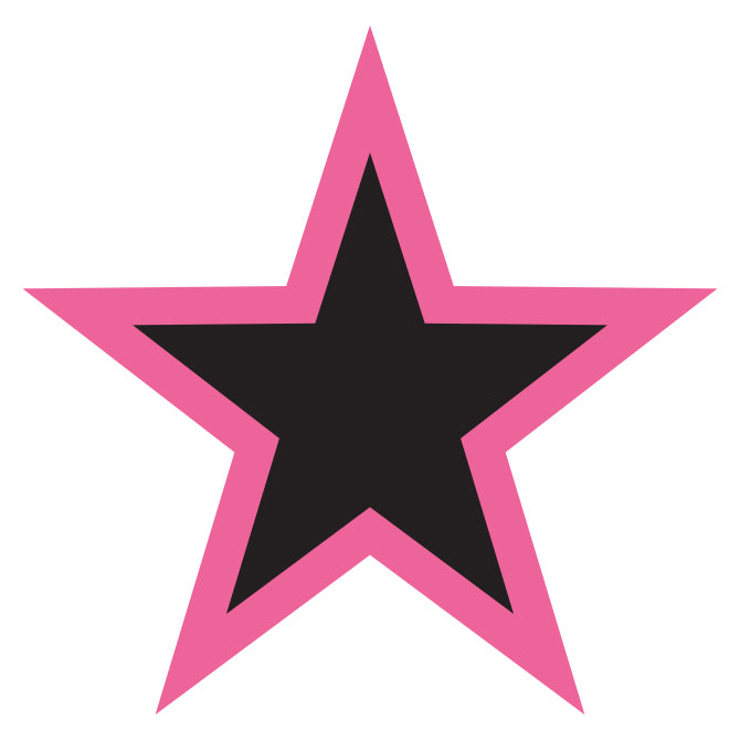 Pink &amp; Black Star Sticker