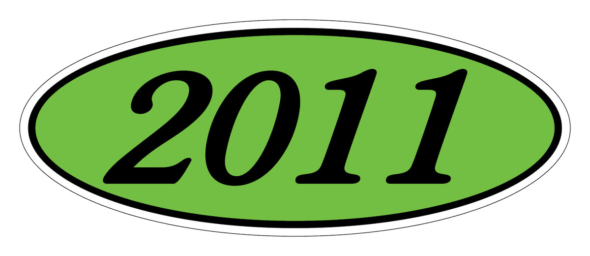 Oval Year Window Stickers