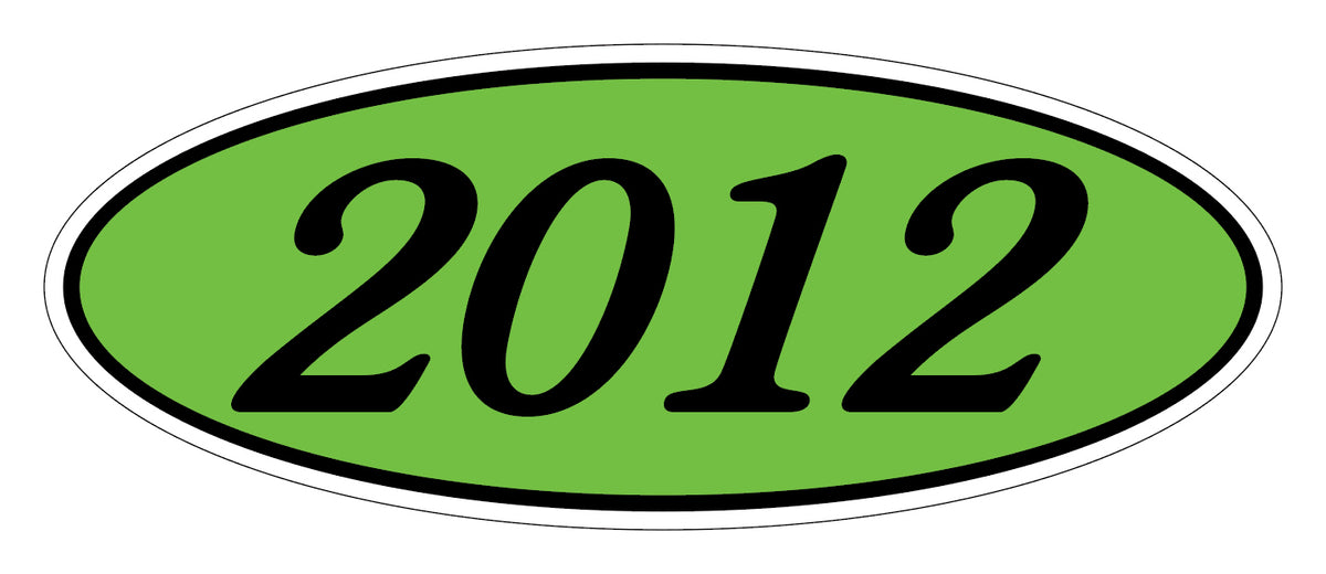 Oval Year Window Stickers