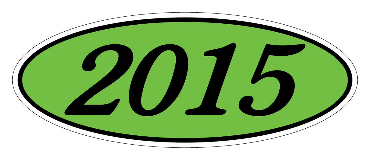 Oval Year Window Stickers