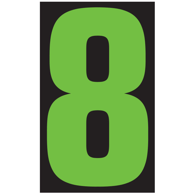 Number Window Stickers - 9-1/2&quot; Various Colors