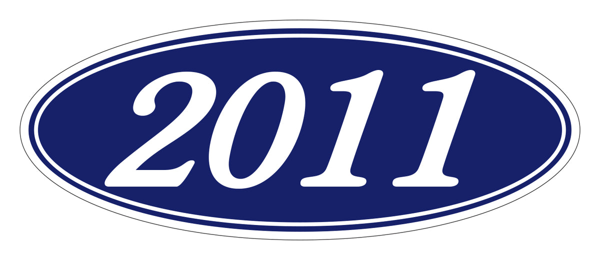 Oval Year Window Stickers