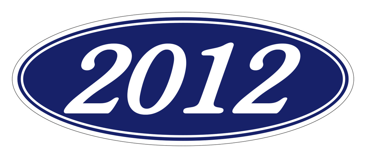 Oval Year Window Stickers