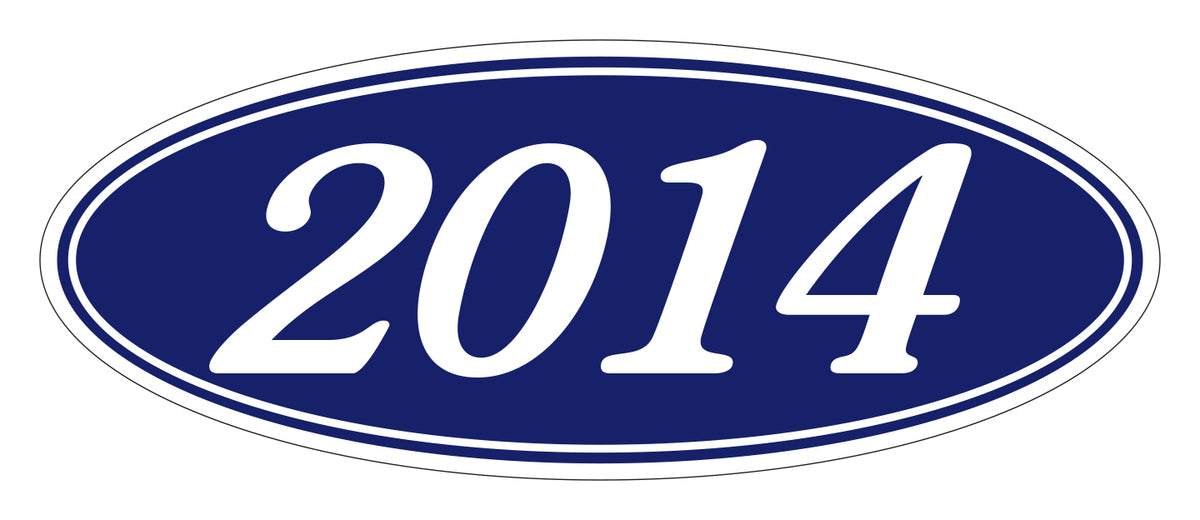 Oval Year Window Stickers