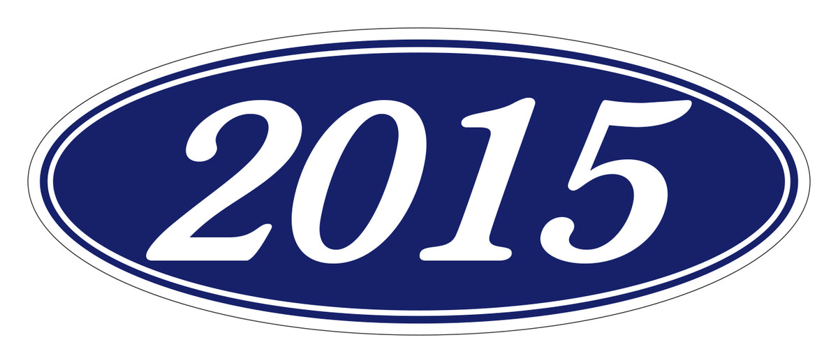 Oval Year Window Stickers