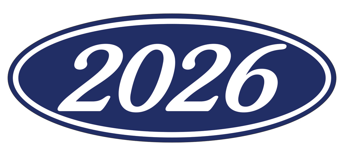 Oval Year Window Stickers