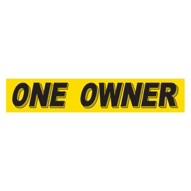 Slogan Window Stickers - 2-3/4&quot; x 14-1/2&quot; Yellow &amp; Black