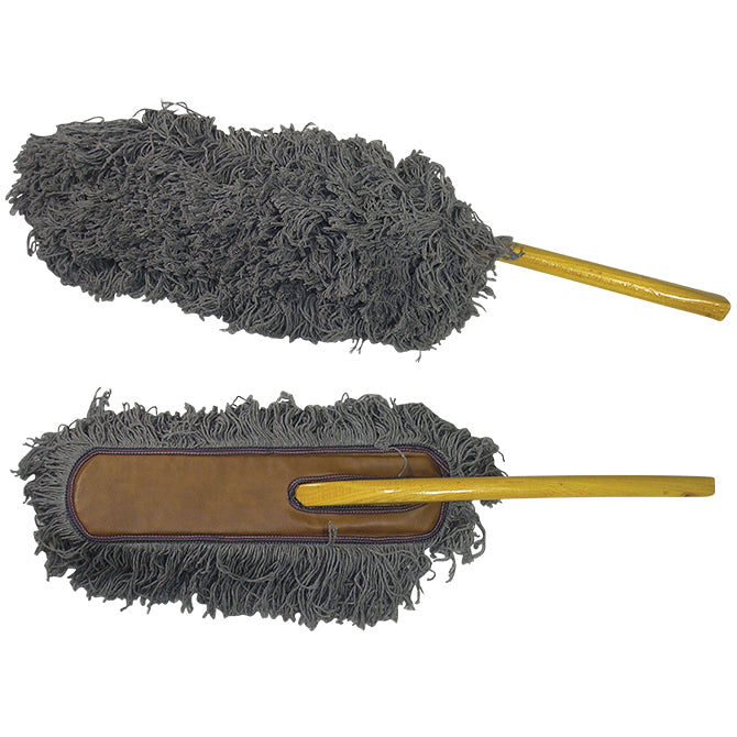 "California Style" Car Duster - www.flywheelnw.com - long handle with attached grey duster 