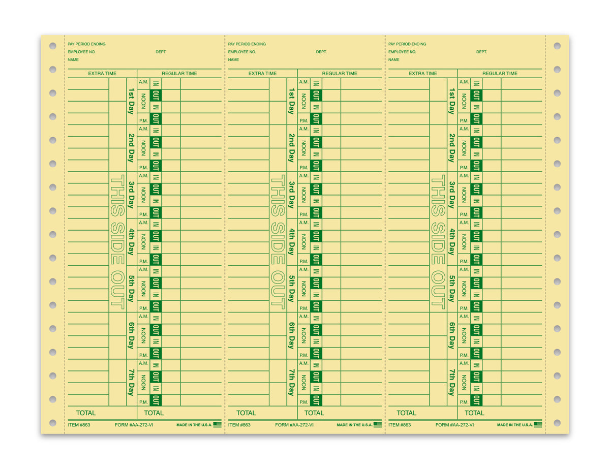 Time Clock Cards (Computerized)