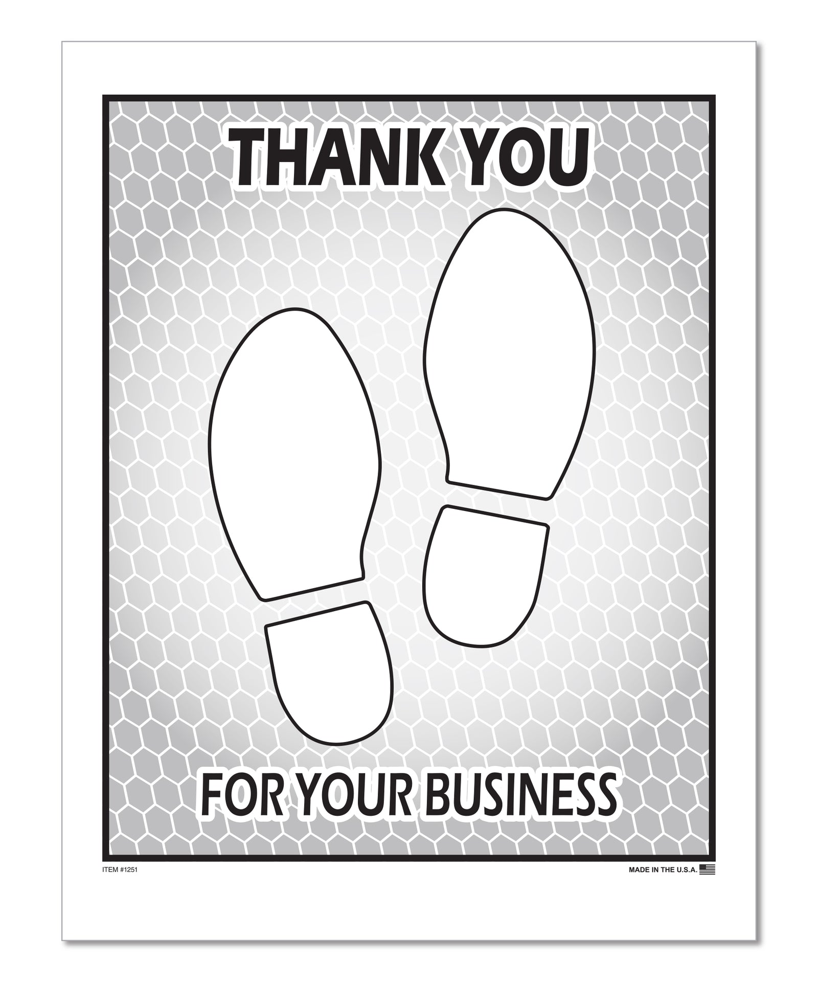 Economy Floor Mat - Footprint Style www.flywheelnw.com