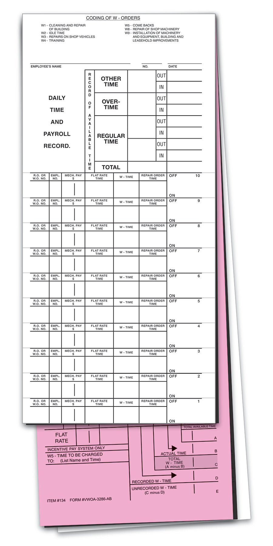 Job Time Ticket - Daily Time and Payroll Record www.flywheelnw.com