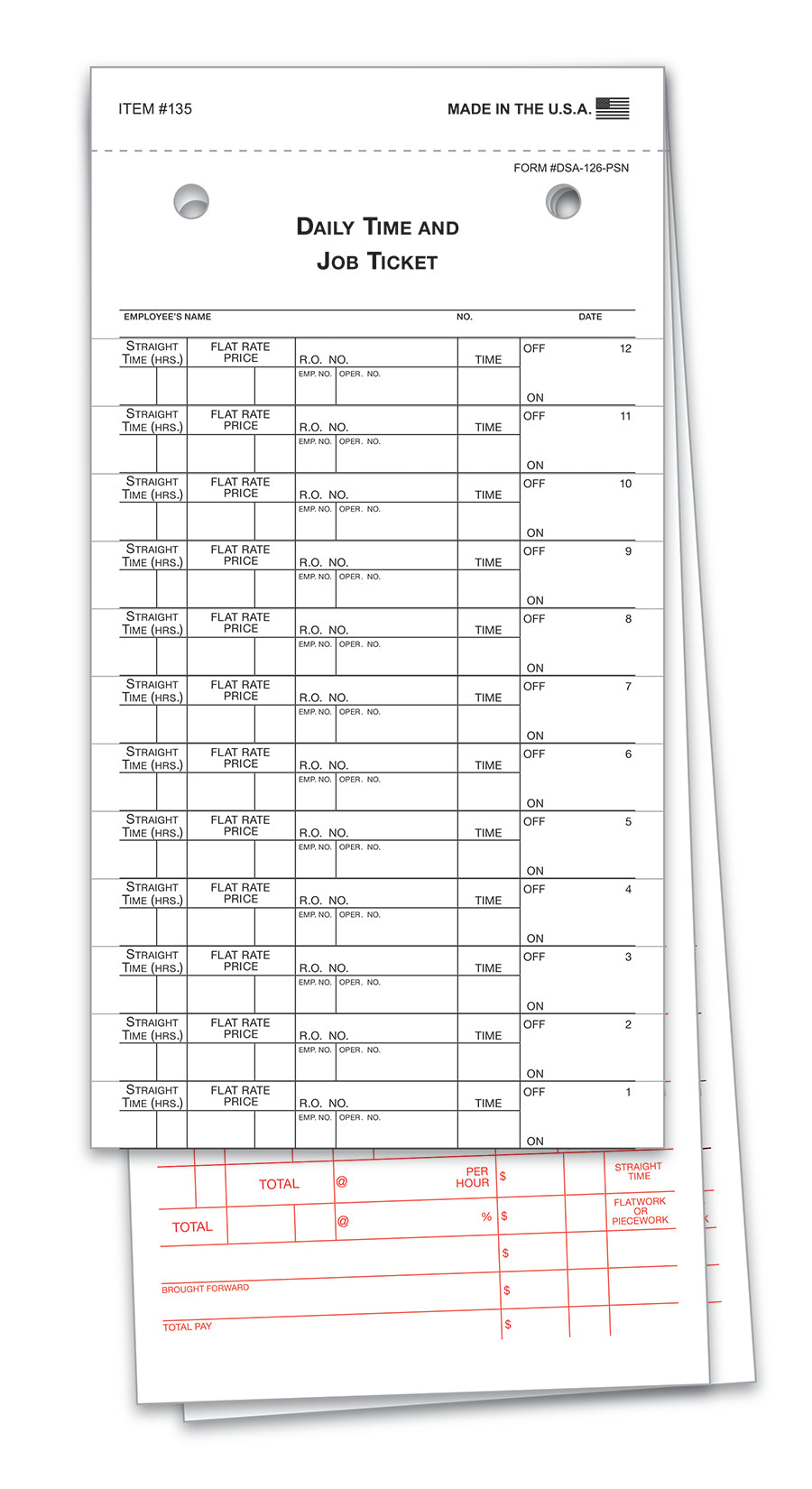 Job Time Ticket - Carbonless www.flywheelnw.com