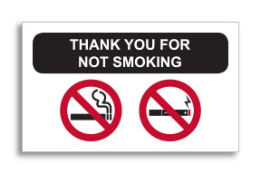 No Smoking Reminder - Static Cling Sticker www.flywheelnw.com