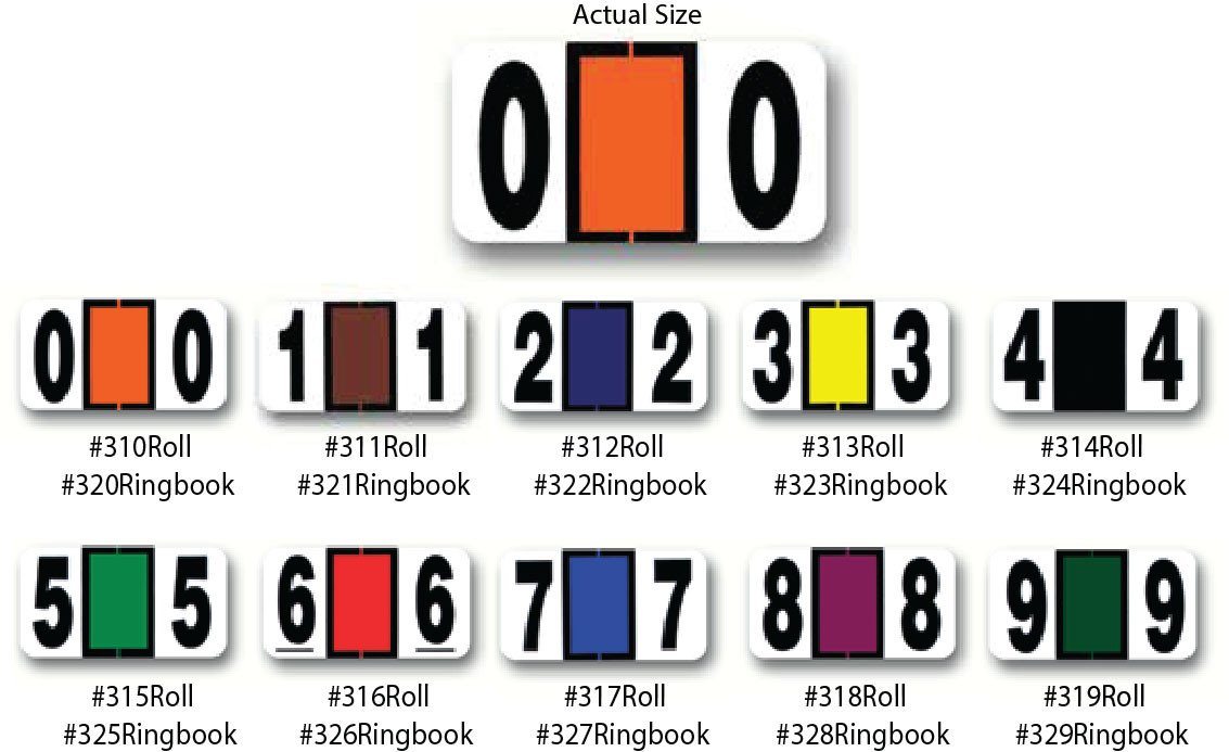 File Right Color-Code Numbers - Ringbook - flywheelnw.com