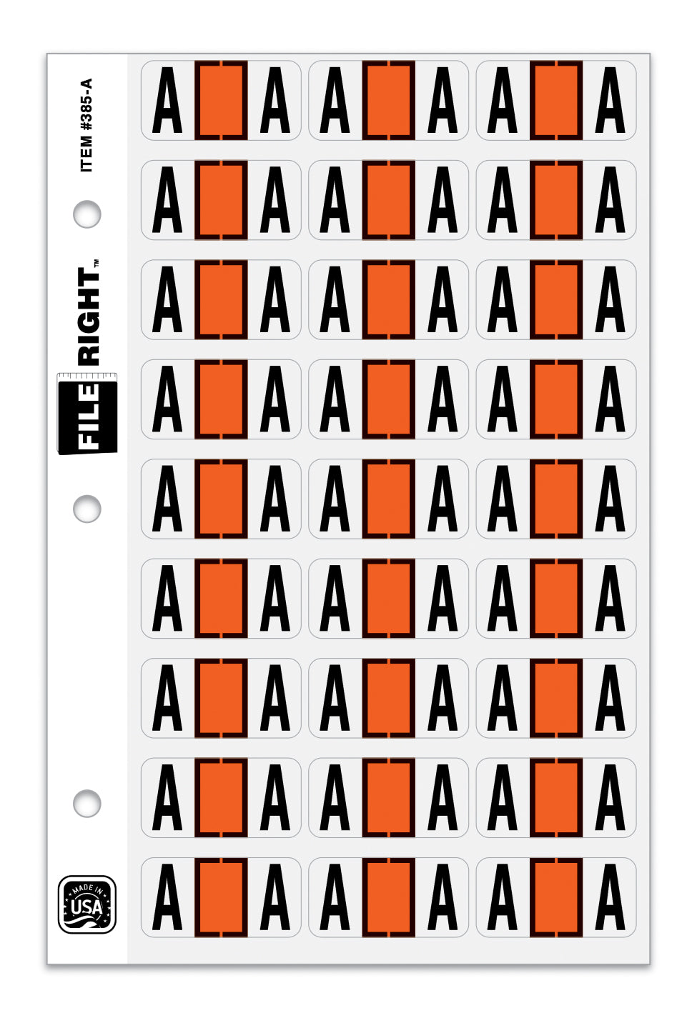 File Right Color-Code Alphabet Labels - Ringbook - flywheelnw.com