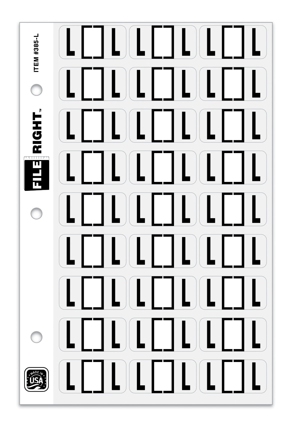 File Right Color-Code Alphabet Labels - Ringbook