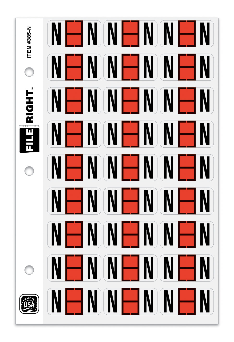 file right alpha labels n