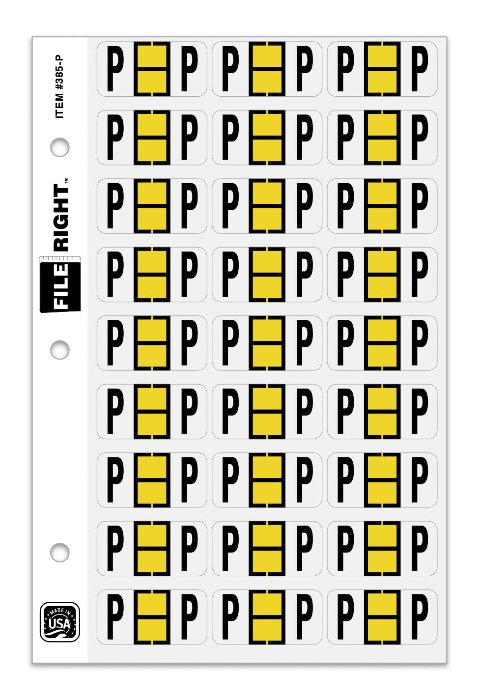 File Right Color-Code Alphabet Labels - Ringbook