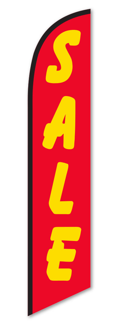 Yellow Sale Sign with Red Background Swooper Booster