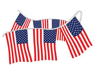 American Flag Pennants - Polyethylene - flywheelnw.com