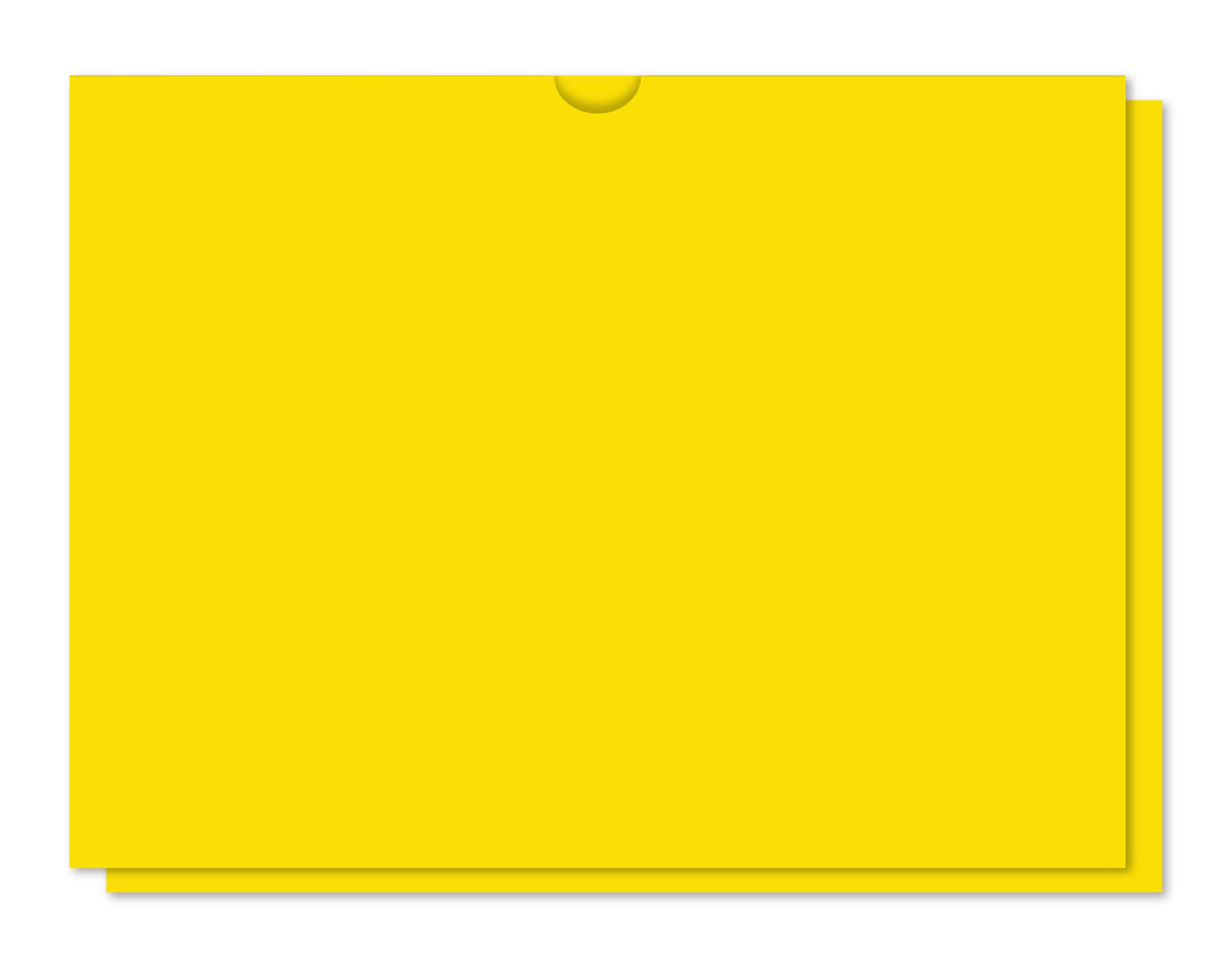 Vehicle Deal Envelope Plain in Yellow; image is a plain, yellow-colored deal envelope. www.flywheelnw.com