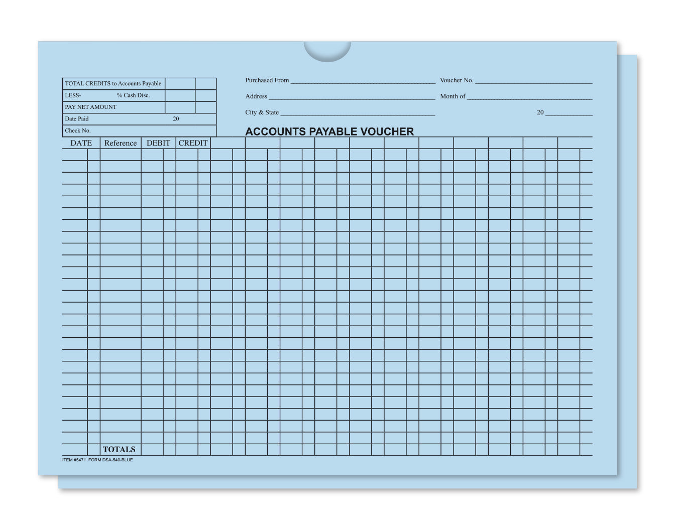 Accounts Payable Voucher Envelope in Buff Color