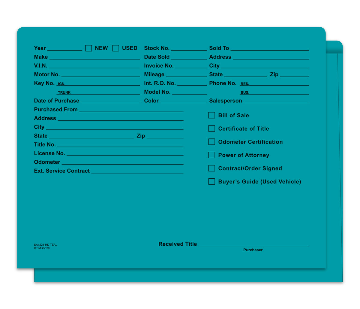 Heavy Duty Deal Envelopes Printed in Teal; image is a teal-colored deal envelope with black writing on it. www.flywheelnw.com