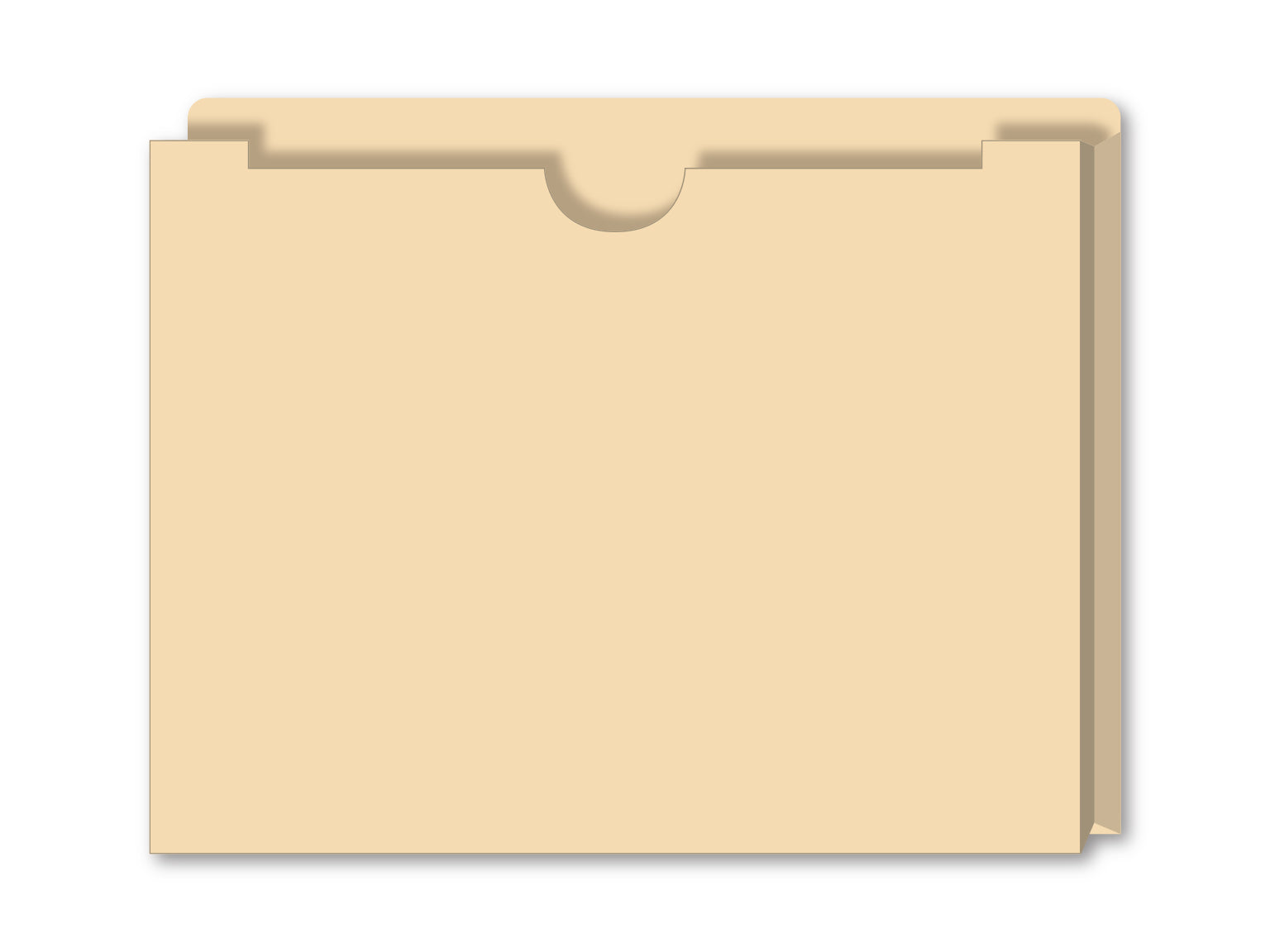 1" Expandable Deal Jacket in Manila; image is  manila-colored expandable file folder. www.flywheelnw.com