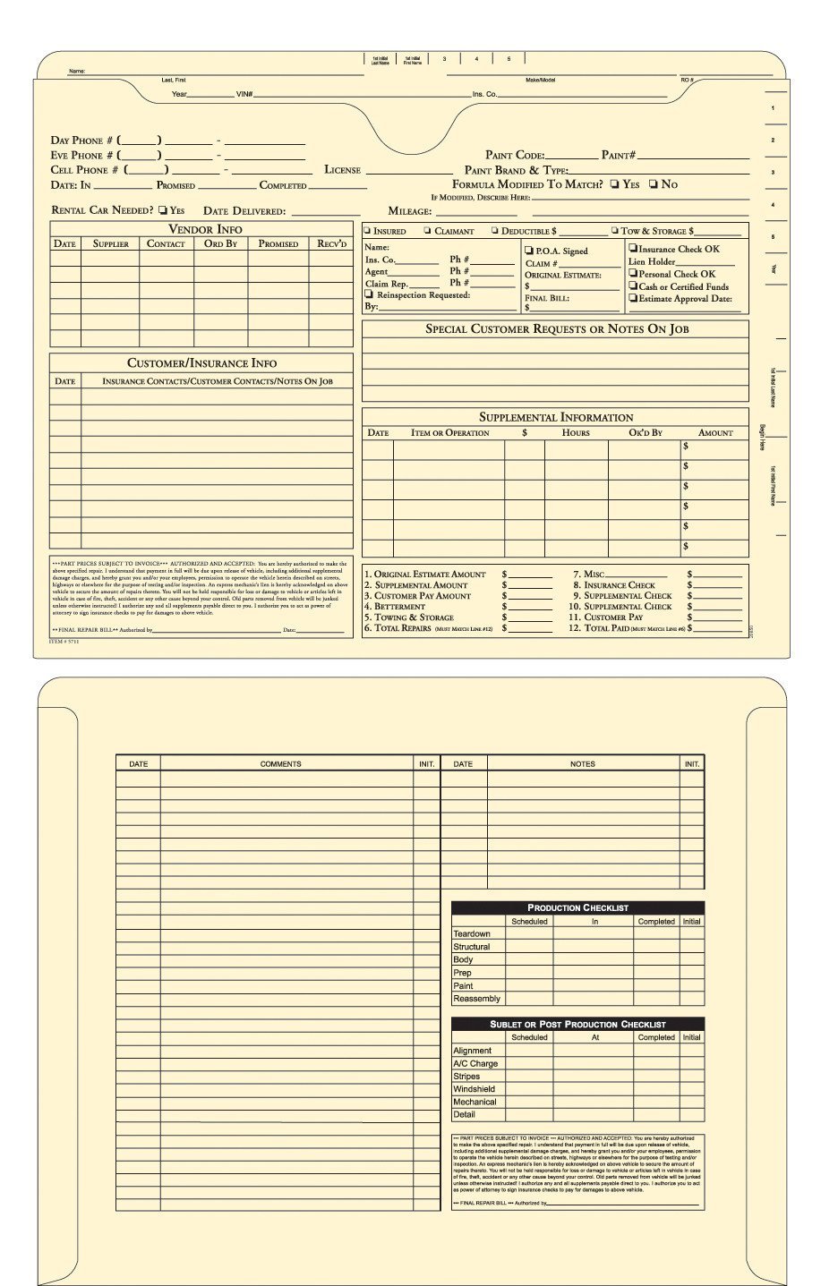 Ultra Heavy Duty Body Shop Jackets - Printed (Packs of 500) - flywheelnw.com