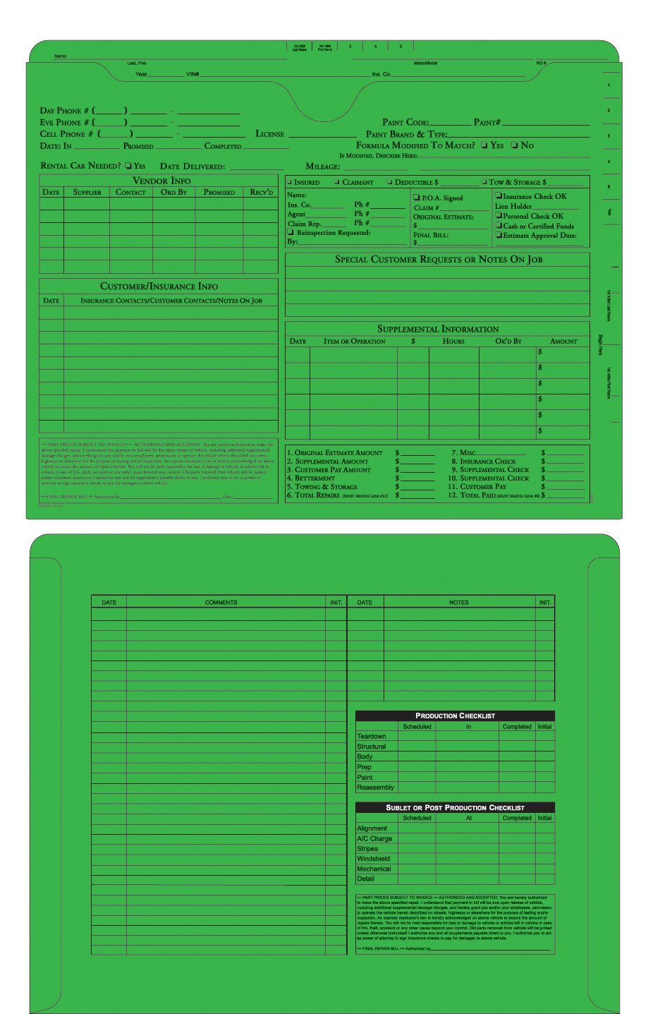 Ultra Heavy Duty Body Shop Jackets - Printed (Packs of 500) - flywheelnw.com