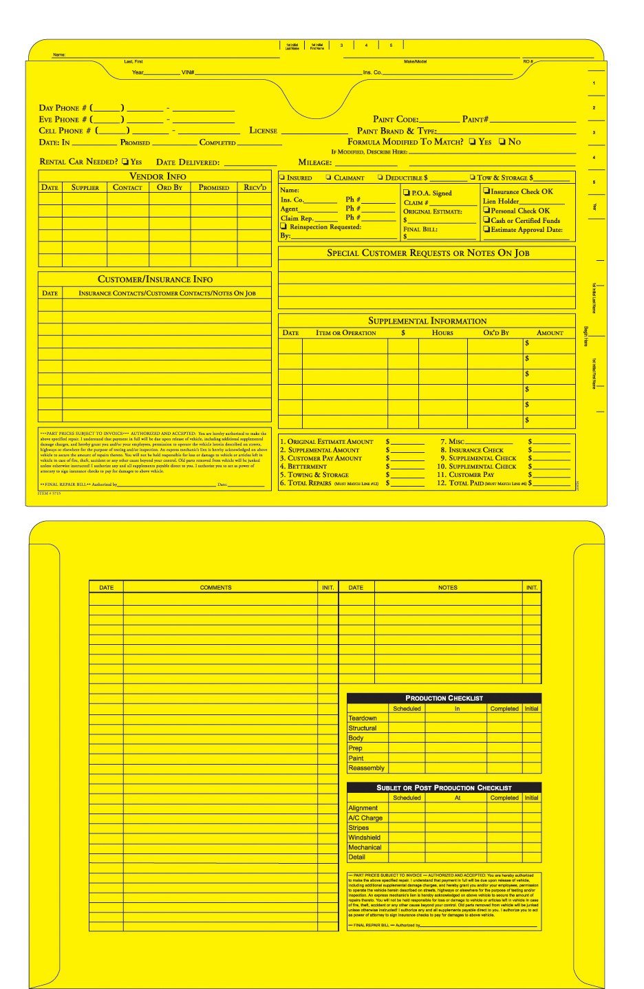 Ultra Heavy Duty Body Shop Jackets - Printed (Packs of 100) - flywheelnw.com