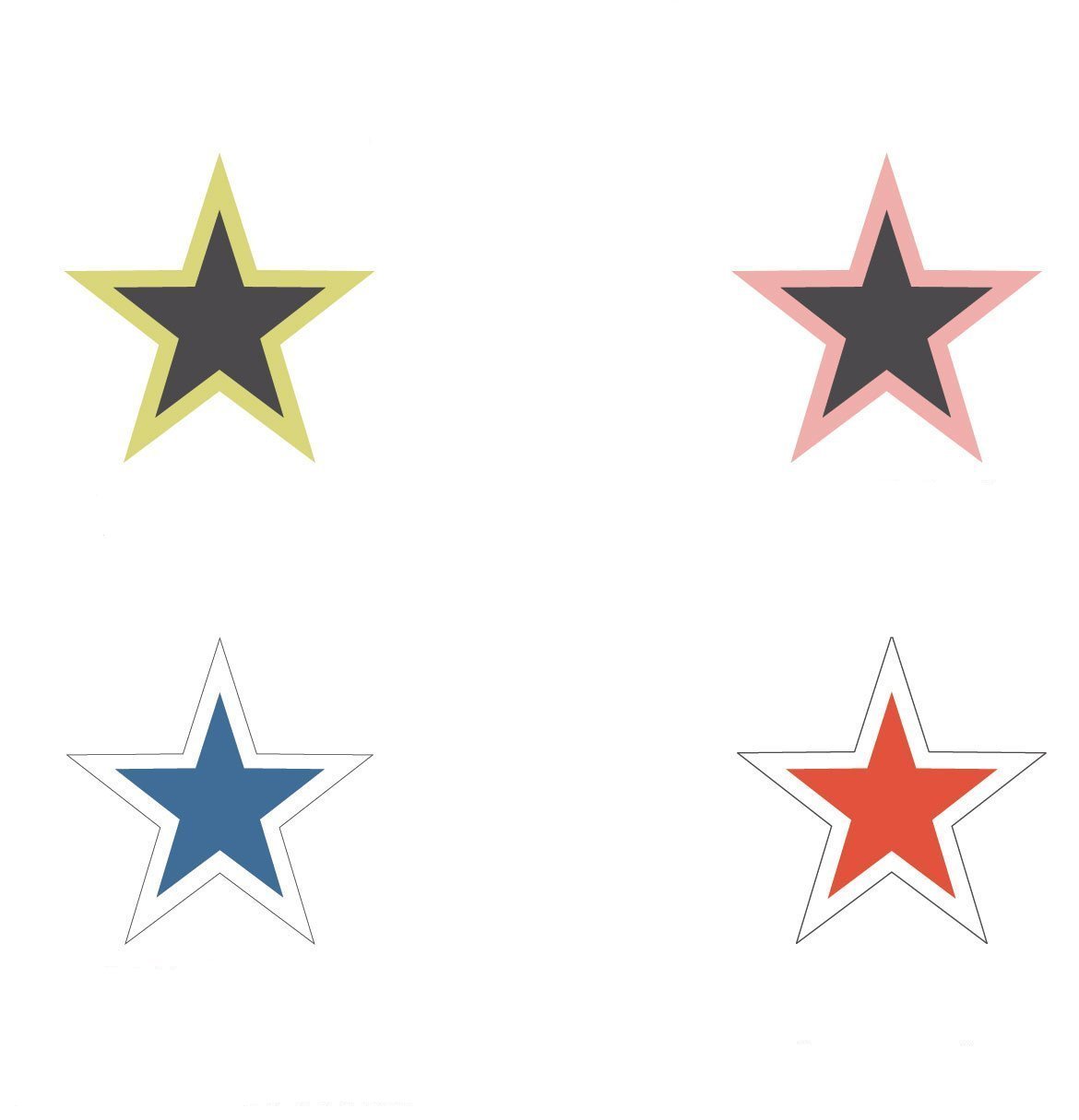 5" Star Window Stickers - flywheelnw.com