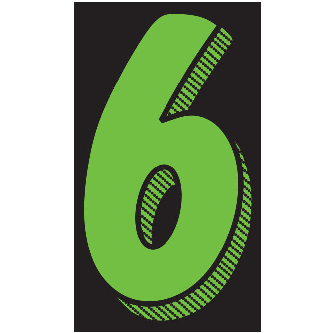 Number Window Stickers - 11-1/2&quot; Various Colors