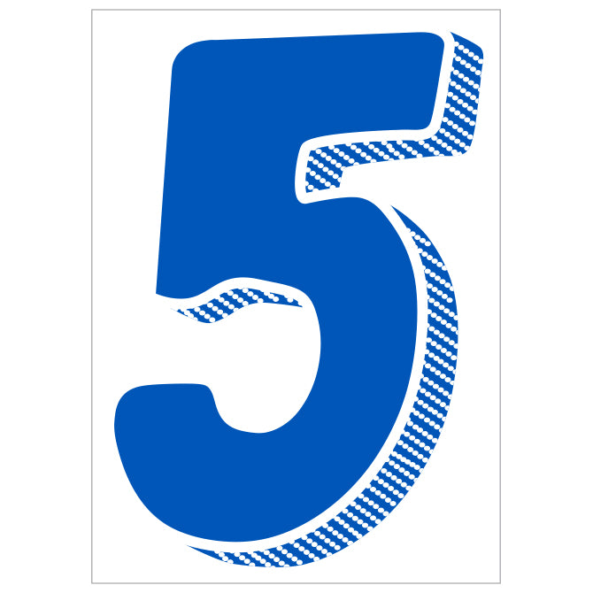 Number Window Stickers - 7-1/2&quot; Various Colors