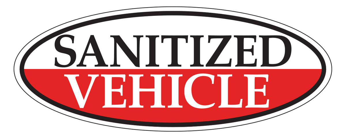 Sanitized Vehicle Window Stickers