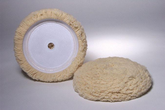 Velcro White Wool Buffing Pad - flywheelnw.com