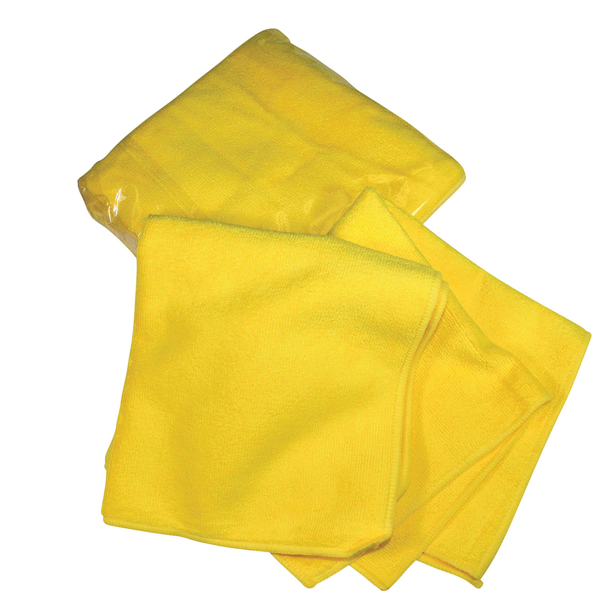16 inch by 16 inch yellow microfiber detailing towel. www.flywheelnw.com