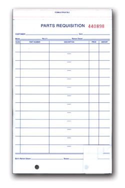 Parts Requisition Forms - Large - flywheelnw.com