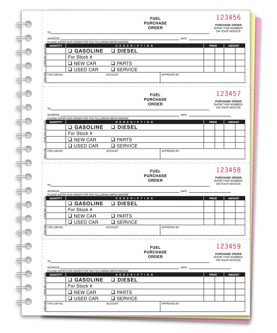 Fuel Purchase Order Book www.flywheelnw.com